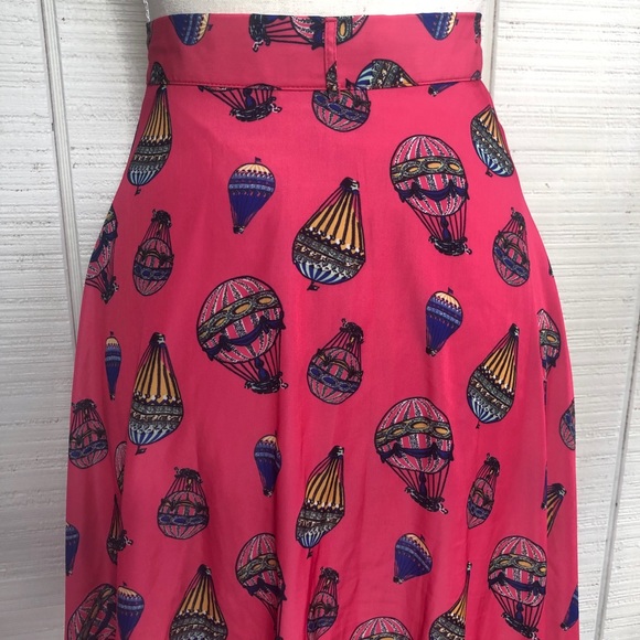 ModCloth hot air balloon vibrant pink circle skirt - Picture 10 of 16